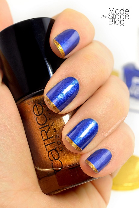 gold-and-blue-nail-art-15_12 Aur și albastru nail art