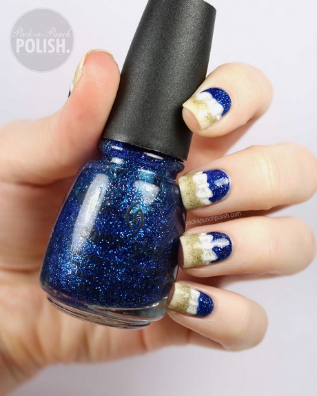 gold-and-blue-nail-art-15_8 Aur și albastru nail art