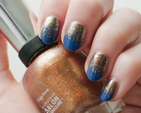 gold-and-blue-nail-art-15_9 Aur și albastru nail art