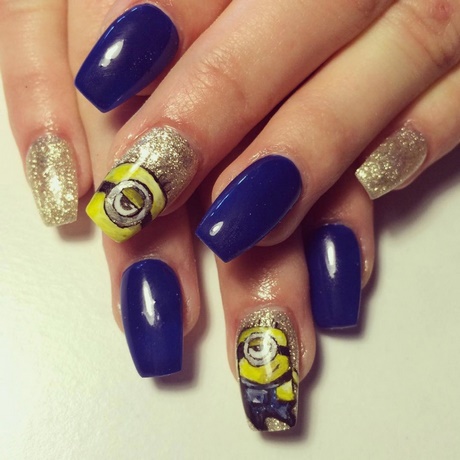 gold-and-blue-nails-98_10 Aur și unghii albastre