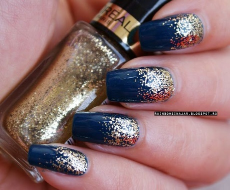 gold-and-blue-nails-98_5 Aur și unghii albastre