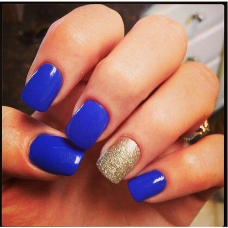 gold-and-blue-nails-98_6 Aur și unghii albastre