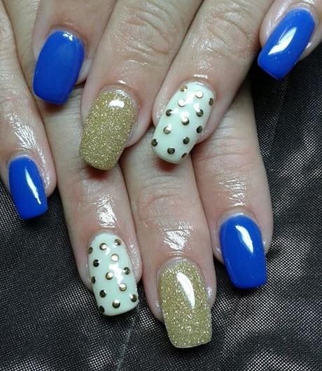 gold-and-blue-nails-98_9 Aur și unghii albastre