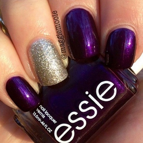 gold-and-purple-nails-73_7 Aur și unghii violet