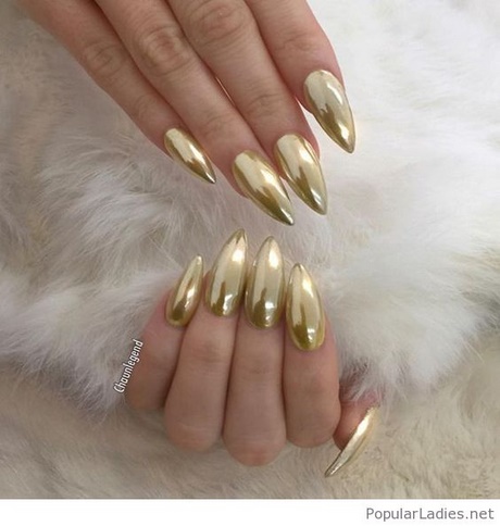 gold-stiletto-nails-36_4 Aur stiletto Cuie