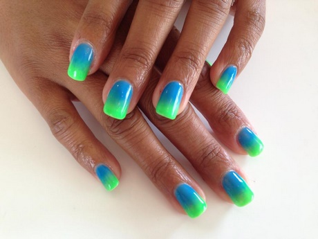 green-and-blue-nail-art-16_2 Verde și albastru nail art