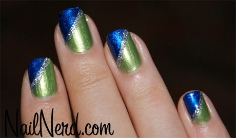 green-and-blue-nail-art-16_4 Verde și albastru nail art