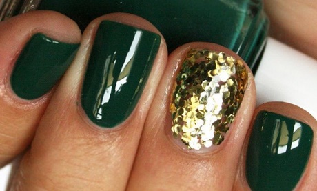 green-and-gold-nail-designs-96_13 Modele de Unghii verzi și aurii