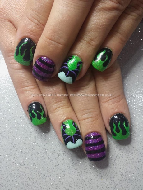green-and-purple-nail-art-69_11 Arta unghiilor verde și violet