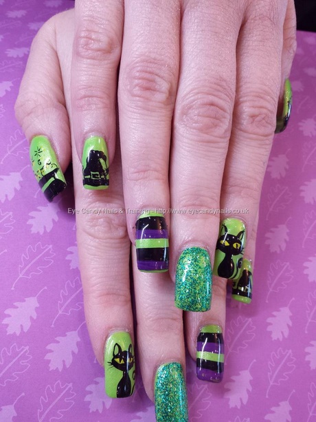 green-and-purple-nail-art-69_17 Arta unghiilor verde și violet
