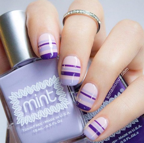 light-purple-nail-art-27_13 Arta de unghii violet deschis