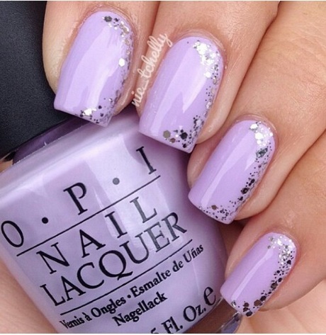 light-purple-nail-art-27_5 Arta de unghii violet deschis