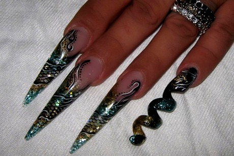 long-stiletto-nail-designs-57_17 Modele lungi de unghii stiletto