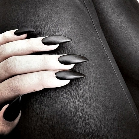 matte-black-claw-nails-33_8 Unghii negre cu gheare negre