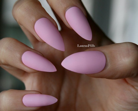 matte-pink-stiletto-nails-24_2 Unghii stiletto roz Mat