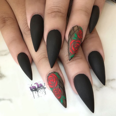 matte-pointed-nails-44_3 Unghii ascuțite mat