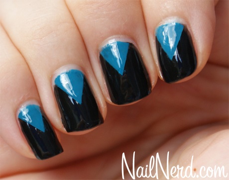 nail-art-black-and-blue-67_6 Nail art negru și albastru