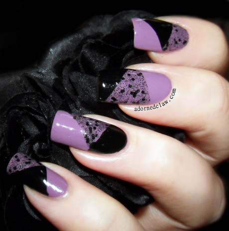 nail-art-black-and-purple-76_3 Nail art negru și violet