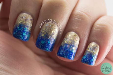 nail-art-blue-and-gold-38_16 Nail art albastru și auriu