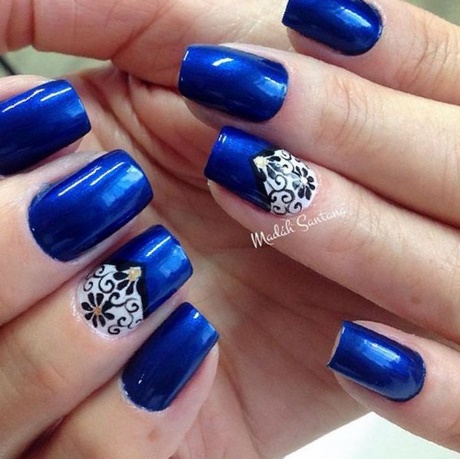 nail-art-blue-and-silver-50_15 Nail art albastru și argintiu