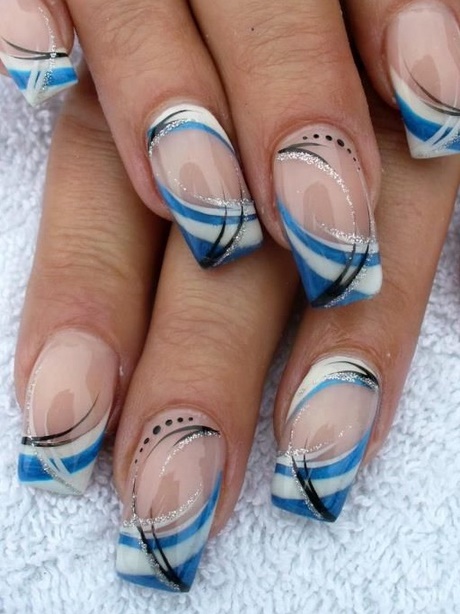 nail-art-blue-and-silver-50_6 Nail art albastru și argintiu