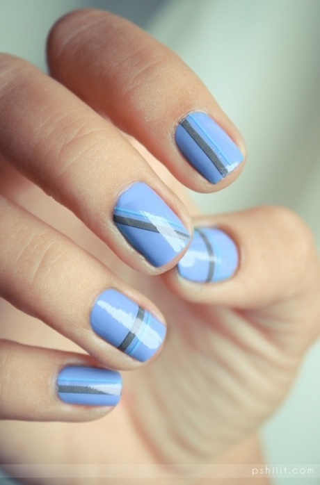 nail-art-blue-color-13_16 Nail art culoare albastră