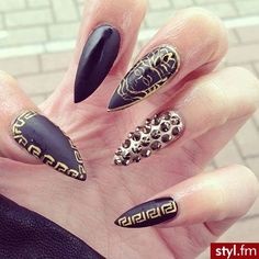 nail-art-designs-for-pointed-nails-75_5 Modele de unghii pentru unghii ascuțite