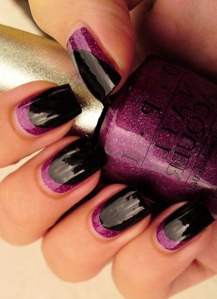 nail-art-on-purple-nail-paint-06_12 Nail art pe vopsea de unghii violet