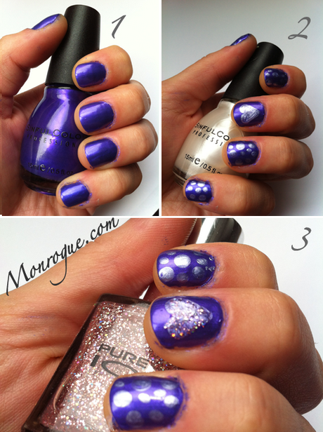 nail-art-on-purple-nails-45 Nail art pe unghii violet