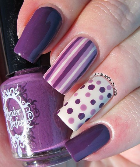 nail-art-on-purple-nails-45_10 Nail art pe unghii violet