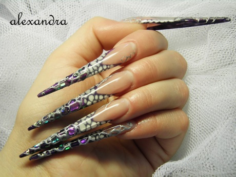 nail-art-on-stiletto-nails-74_8 Nail art pe unghii stiletto