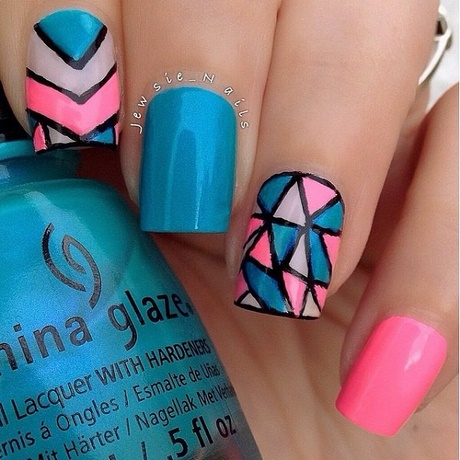 nail-art-pink-and-blue-71_13 Nail art roz și albastru