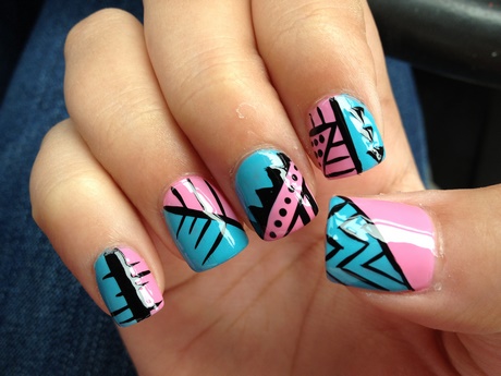 nail-art-pink-and-blue-71_4 Nail art roz și albastru