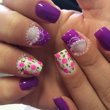 nail-art-pink-and-purple-38_8 Nail art roz și violet