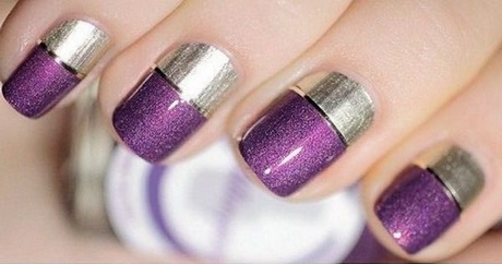 nail-art-purple-and-silver-30_14 Nail art violet și argintiu