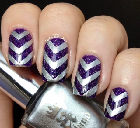 nail-art-purple-and-silver-30_6 Nail art violet și argintiu