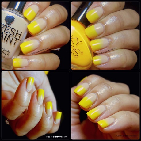 nail-art-with-yellow-nail-polish-53_17 Nail art cu lac de unghii galben