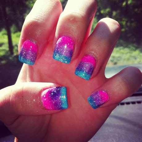 nail-designs-blue-and-pink-87_17 Modele de unghii albastru și roz