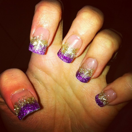 nail-designs-purple-and-gold-66_3 Modele de unghii violet și aur