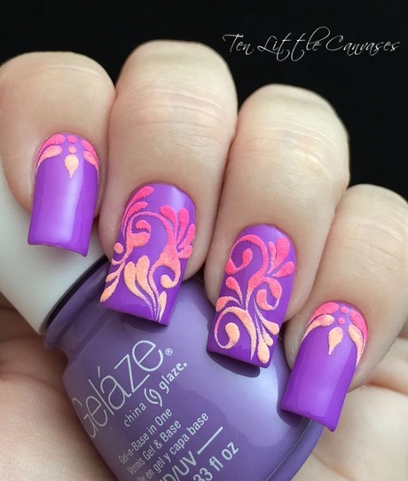 nail-designs-with-purple-52_12 Modele de unghii cu violet