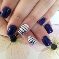 navy-blue-nail-art-designs-73_20 Bleumarin nail art modele