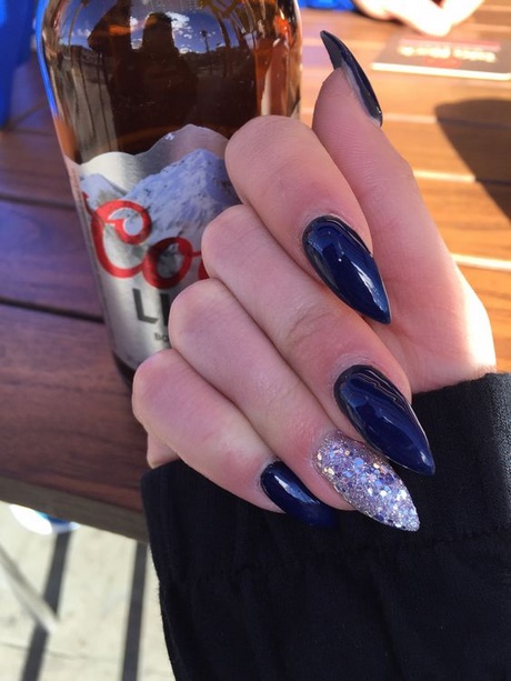 navy-blue-stiletto-nails-41_11 Bleumarin stiletto Cuie