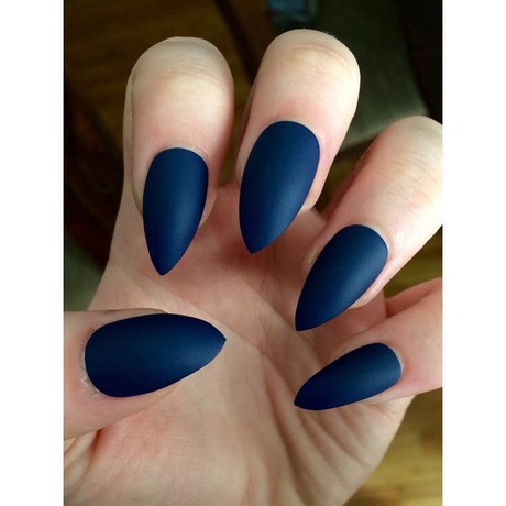 navy-blue-stiletto-nails-41_4 Bleumarin stiletto Cuie