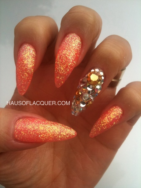 orange-and-gold-nail-designs-59_19 Modele de unghii portocalii și aurii