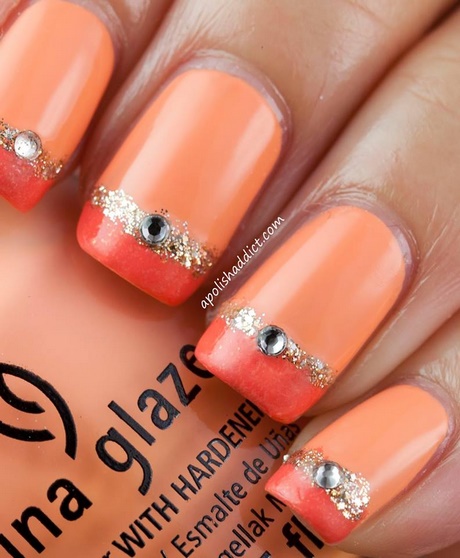 orange-and-silver-nail-designs-65_19 Modele de unghii portocalii și argint