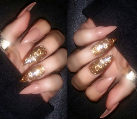 pink-and-gold-stiletto-nails-56_2 Roz și aur stiletto Cuie