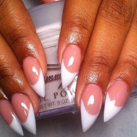 pink-and-white-stiletto-nails-92_5 Roz și alb stiletto Cuie