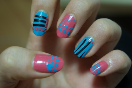 pink-blue-nail-art-37_17 Roz Albastru nail art