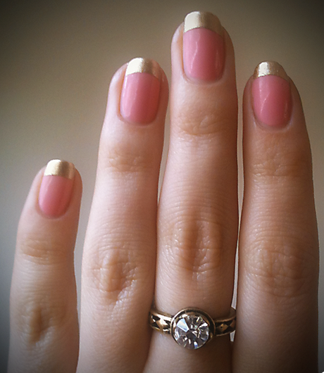 pink-gold-nail-designs-88 Modele de unghii de aur roz