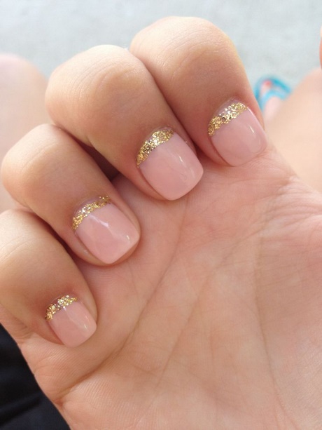 pink-gold-nail-designs-88_10 Modele de unghii de aur roz